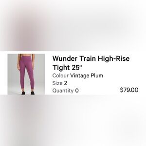 Lululemon Wunderunder Leggings